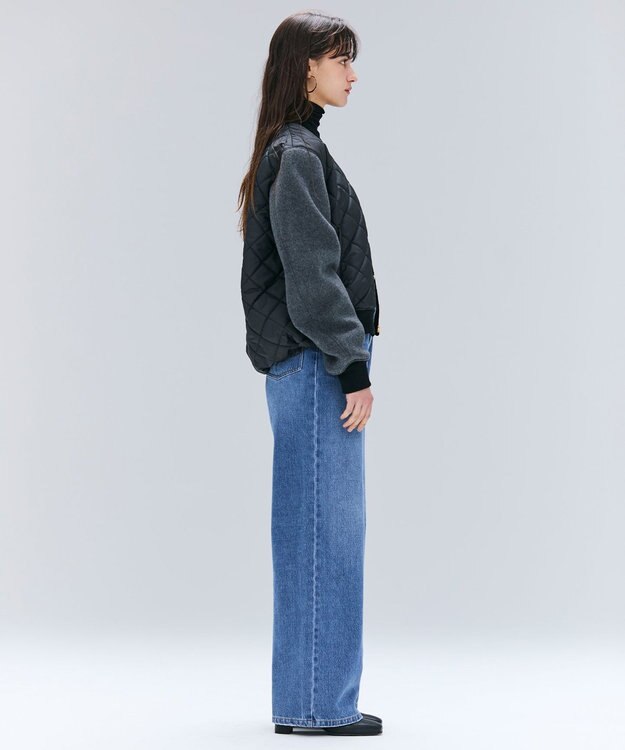 BEIGE， 【GISELe 10月号掲載】DOVER / 異素材ウールキルティングブルゾン Black × Charcoal