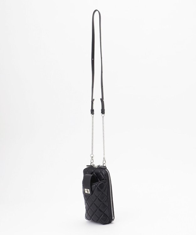 J.PRESS LADIES キルティング スマホポシェット ブラック系