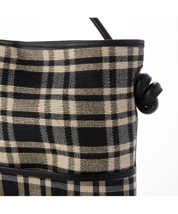 UNBILLION  ペルケ perche / 1本手チェックトートバッグ ブラック