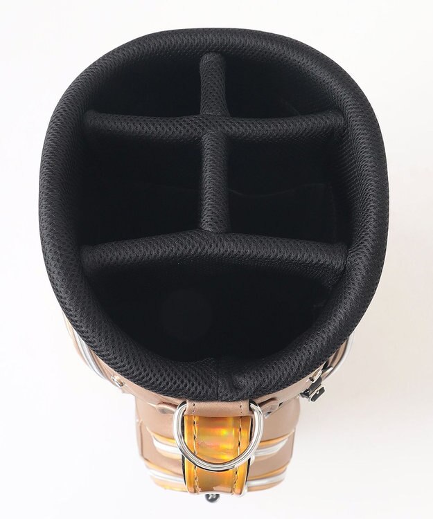 23区GOLF 主役級の華やかさ【UNISEX】ホログラム キャディバッグ 見た目・収納力・機能性抜群 ラウンドに最適！ ベージュ系