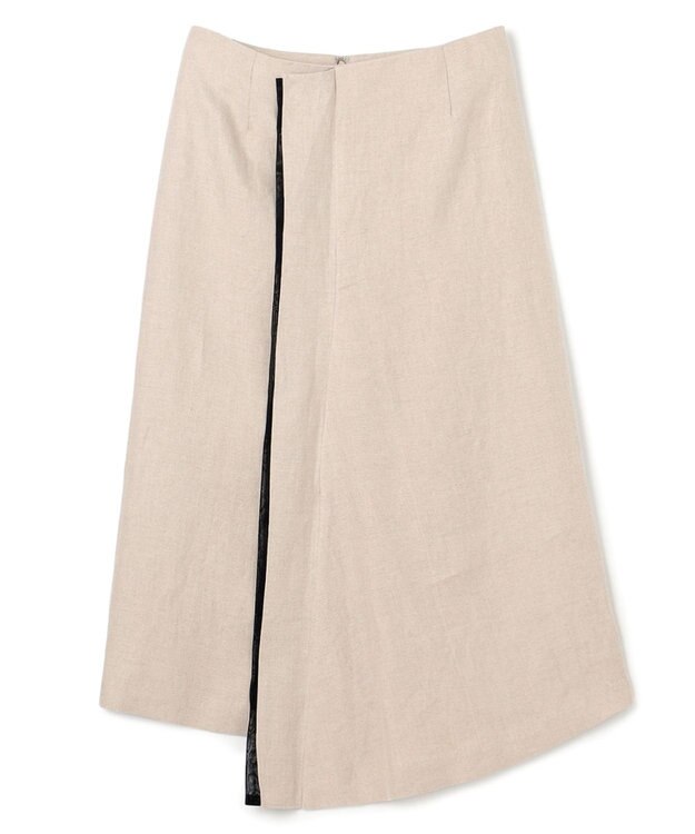 BEIGE， CHESTNUT / デザインスカート Flax