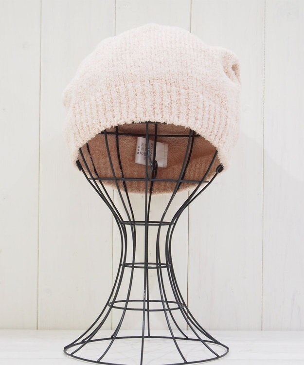 石田製帽 マイクロモール ホールガーメント ニット帽 ライトピンク