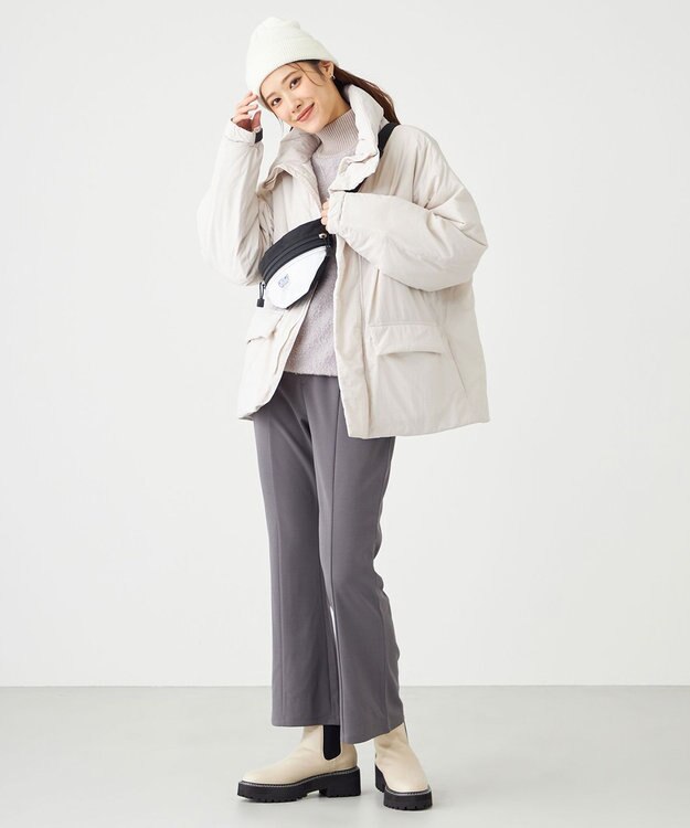 SHARE PARK LADIES カットジョーゼットボトムス グレー系