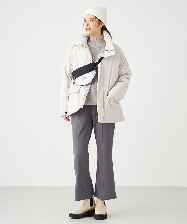 SHARE PARK LADIES カットジョーゼットボトムス グレー系