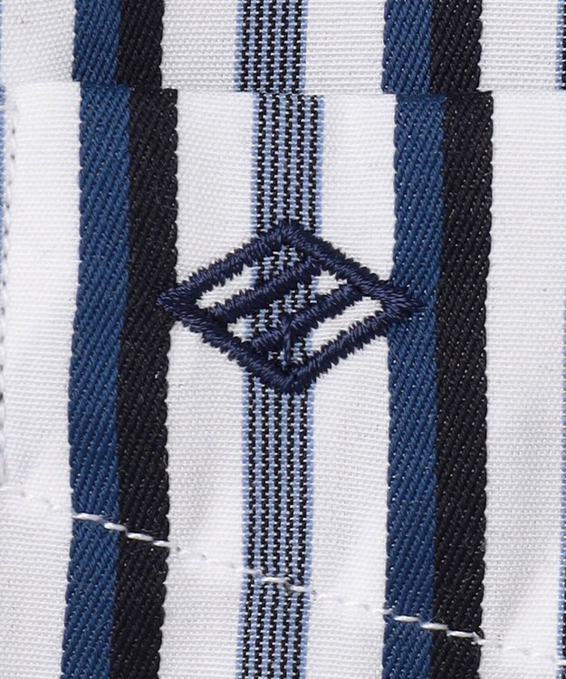 JOSEPH ABBOUD 【オーガニックコットン・柔らかな肌触り】カラーストライプ シャツ サックスブルー系1