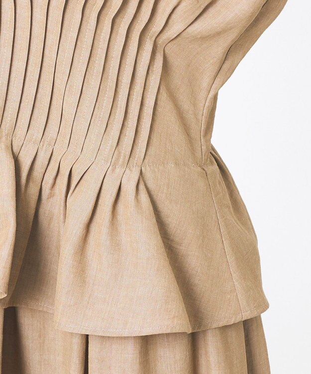 23区 【GOLD LABEL】ナチュラルシャンブレー ワンピース ベージュ系