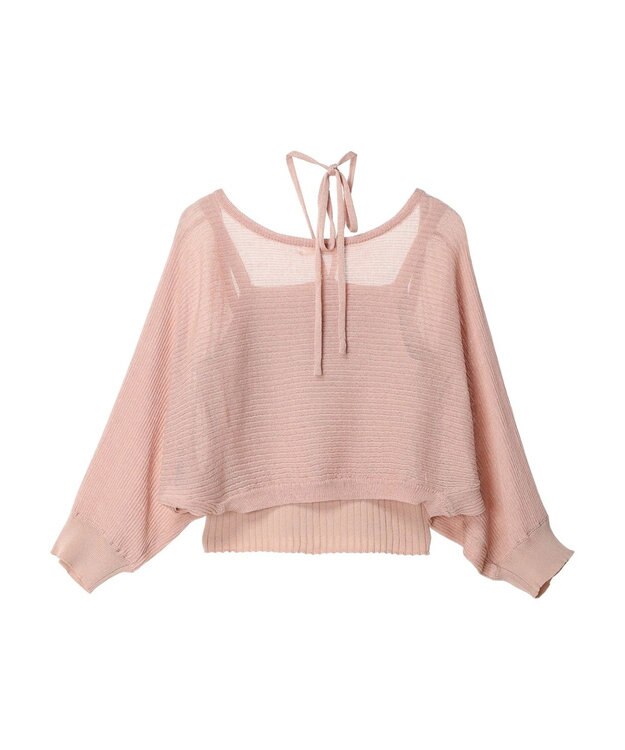 Green Parks ・swing by SET2点ニットボレロ&ニットキャミ Pink