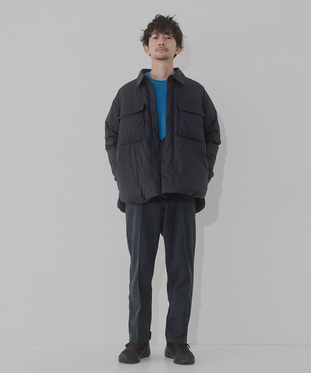 KWD 【日本製/高品質ダウン】LIGHT DOWN SHIRTS JACKET ライトダウンシャツジャケット ネイビー