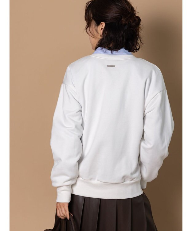 Te chichi プレート付き裏毛PO オフホワイト