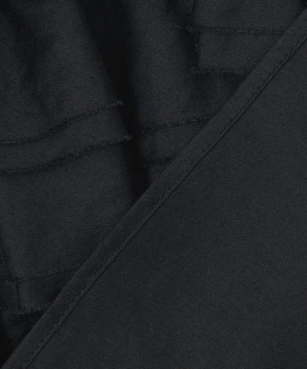 23区 L 【GOLD LABEL】コットンサテン フリルブラウス ブラック系