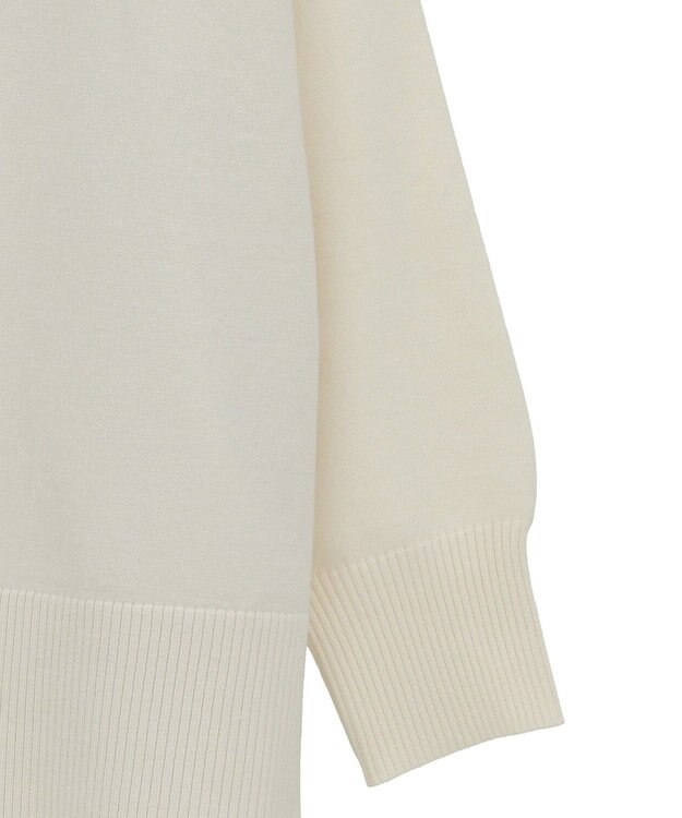 Green Parks 異素材切替ニットチュニック Ecru