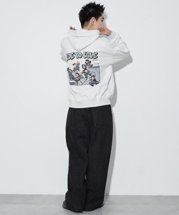 WEGO 【ユニセックス着用ITEM】別注NEW　JACKグラフィックプルパーカー アッシュグレー