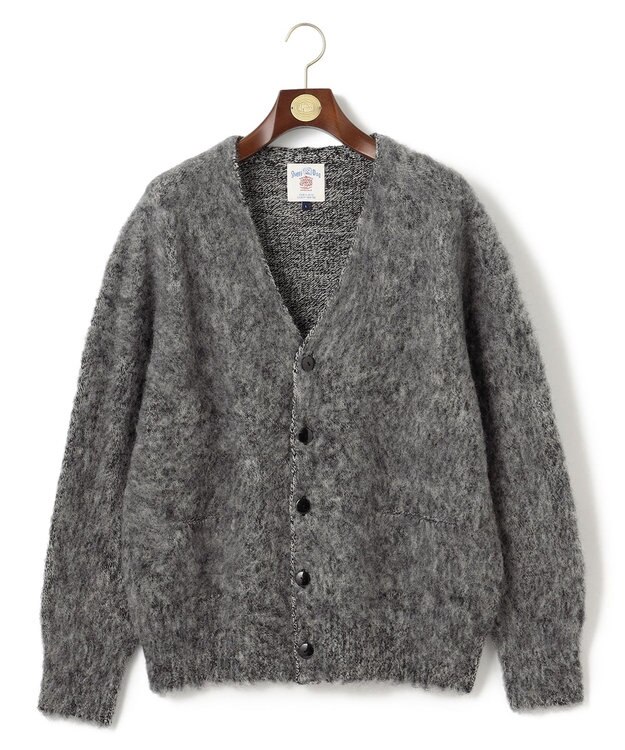 J.PRESS MEN 【J.PRESS ORIGINALS】SHETLAND WOOL SHAGGY SADLE CARDIGAN グレー系