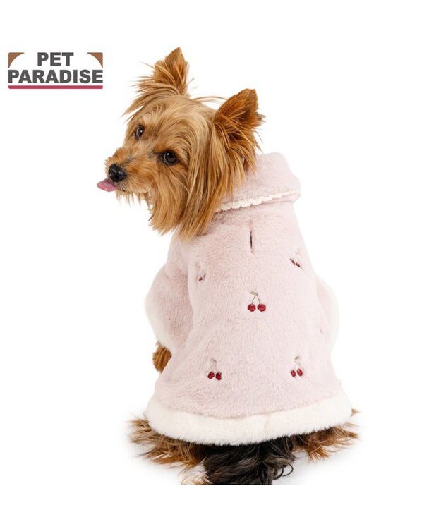 PET PARADISE ペットパラダイス チェリー ポンチョ 《ピンク》 小型犬 ピンク