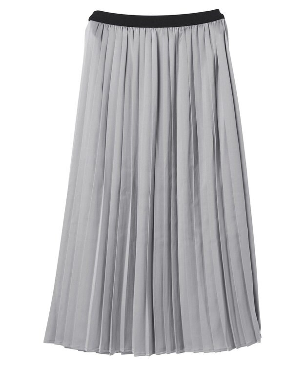 earth music&ecology サテンプリーツスカート Silver