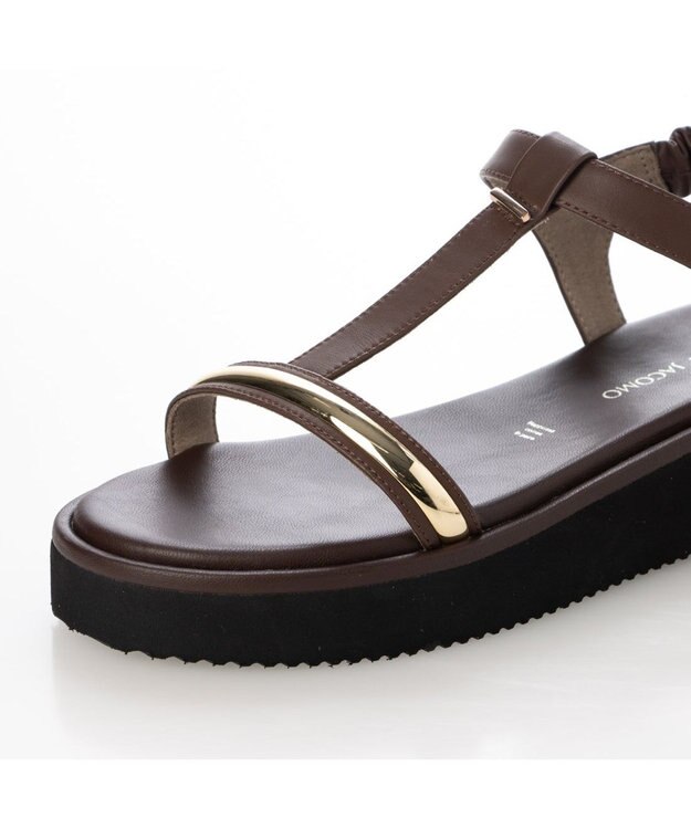 MODE ET JACOMO <MODE ET JACOMO>柔らか厚底ストラップサンダル ダークブラウン