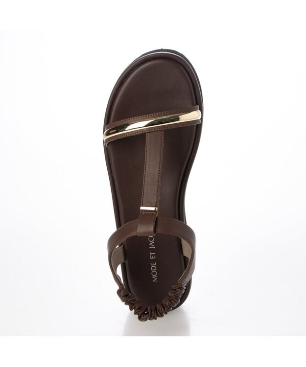 MODE ET JACOMO <MODE ET JACOMO>柔らか厚底ストラップサンダル ダークブラウン
