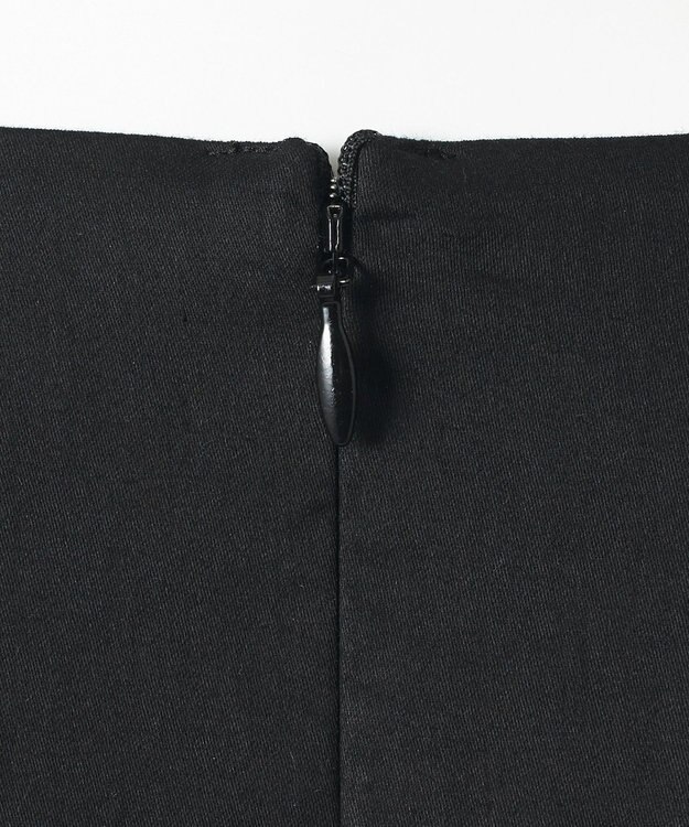 23区 L 【GOLD LABEL】コットンサテン フリルブラウス ブラック系