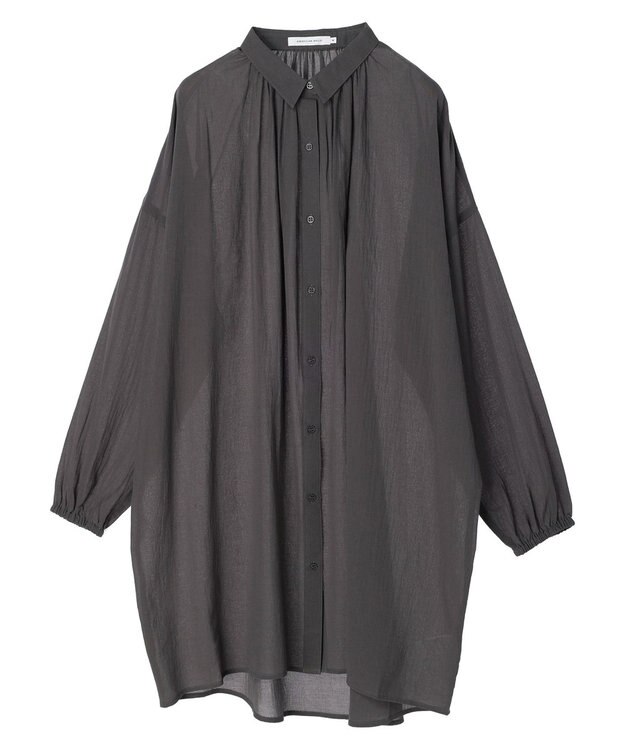 AMERICAN HOLIC シアーＢＩＧシルエットシャツチュニック Charcoal Gray