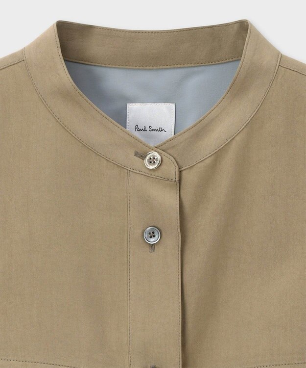 Paul Smith レーヨンドレープ ノースリーブ シャツ オリーブ