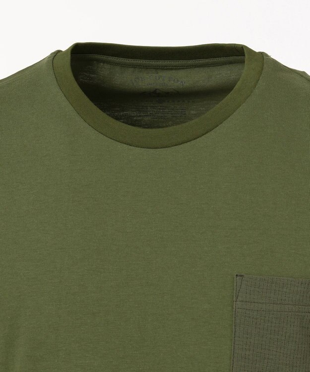 JOSEPH ABBOUD MOUNTAIN JC天竺Ｘドットエアー Tシャツ カーキ系