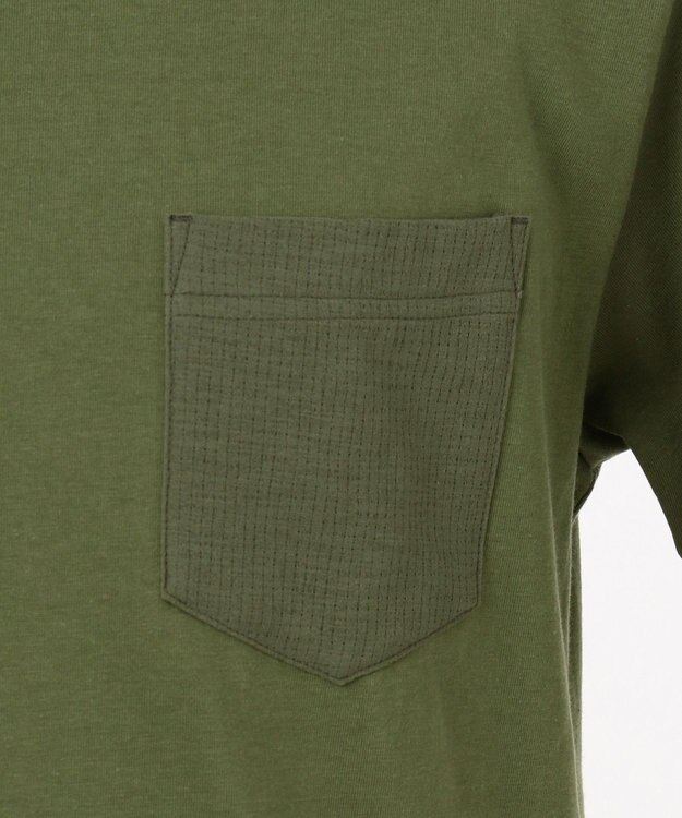 JOSEPH ABBOUD MOUNTAIN JC天竺Ｘドットエアー Tシャツ カーキ系