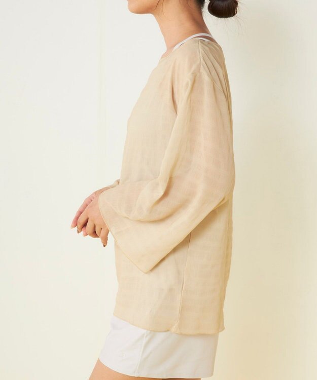 OP／FILA 【Ocean Pacific】シアートップス付き4点セット水着 ベージュ