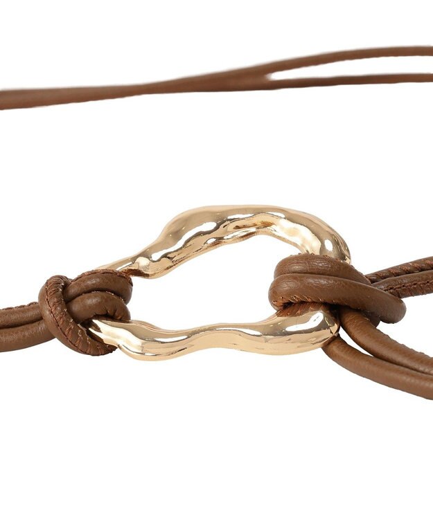 earth music&ecology ニュアンスバックルサッシュベルト Light Brown