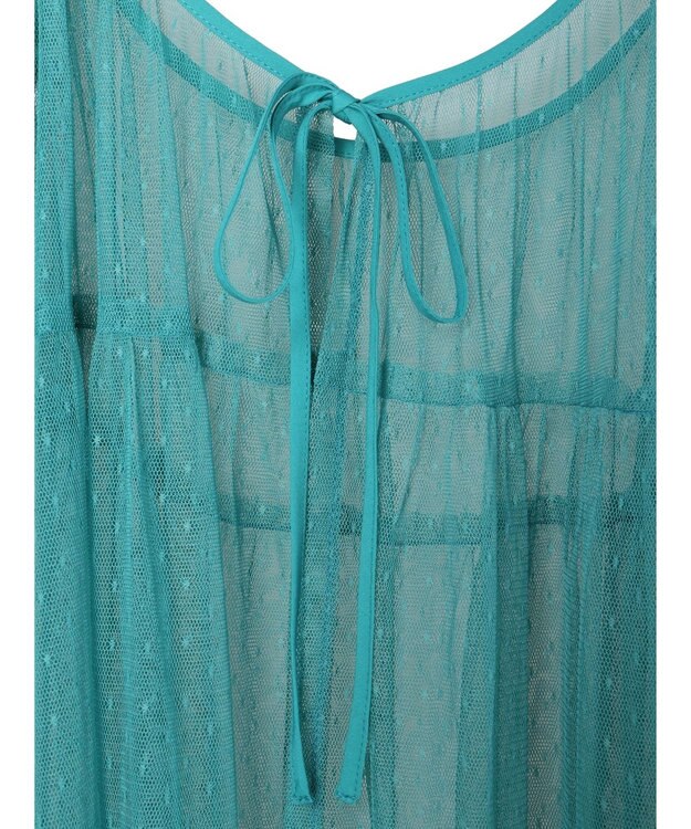 Green Parks ・ＥＬＥＮＣＡＲＥ　ＤＵＥ　２ｗａｙチュールキャミワンピ Turquoise Blue