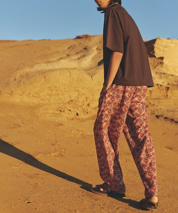 UNFILO MENS TORO TORO イージー ワイドパンツ [24年春夏商品] 花柄赤