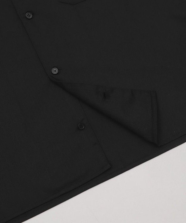 WEGO 【ユニセックス着用ITEM】刺繍ロゴツイルワークシャツ ブラック