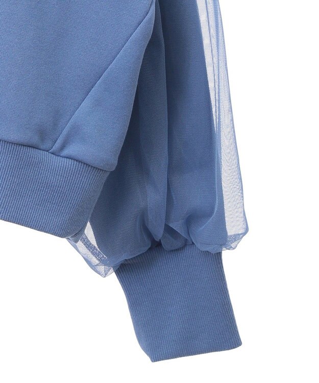 earth music&ecology チュールスリーブスウェット Blue