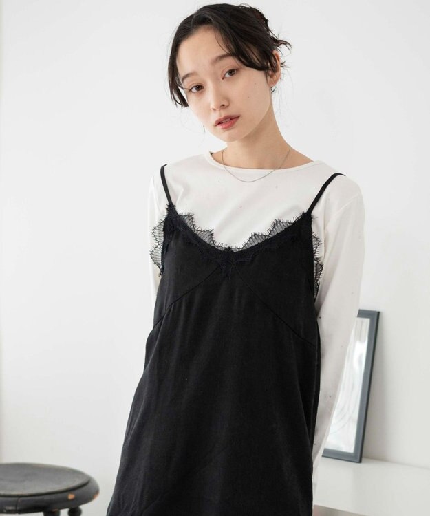 WEGO ラインストーンドットロンT オフホワイト