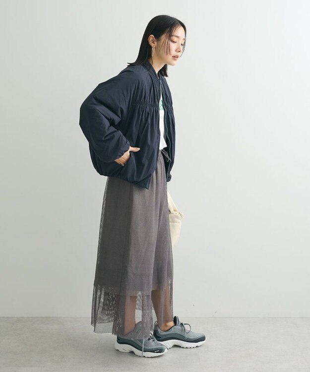 Green Parks 中綿シャーリングブルゾン Dark Navy