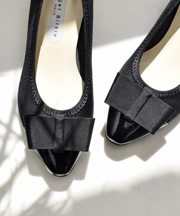Bridget Birkin ＜2E＞【Bridget Birkin walk】リボンモチーフパンプス ブラックコンビ