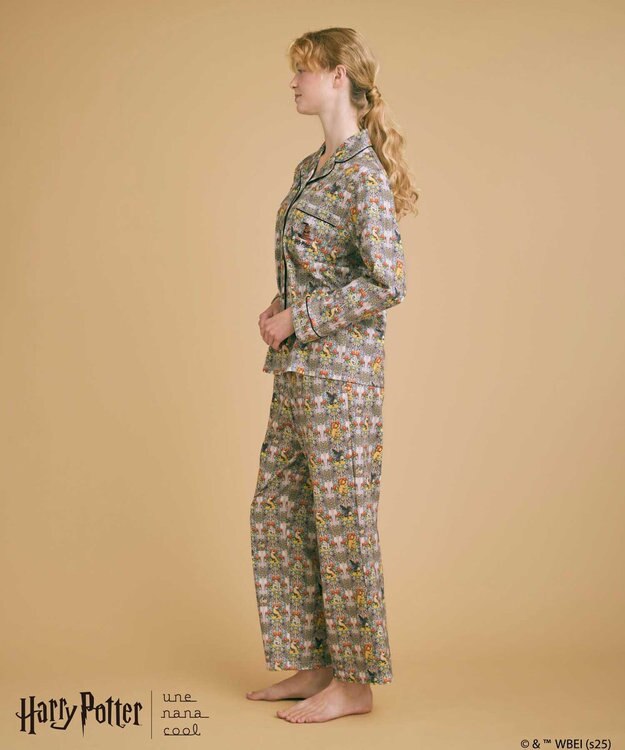 une nana cool 【ハリー・ポッターコラボ】【綿100%】開襟パジャマ グレー