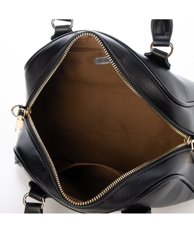 UNBILLION 【テレビ ドラマ着用アイテム】カシュカシュ cachecache / シボフェイクレザー2wayボストンバッグ ブラック