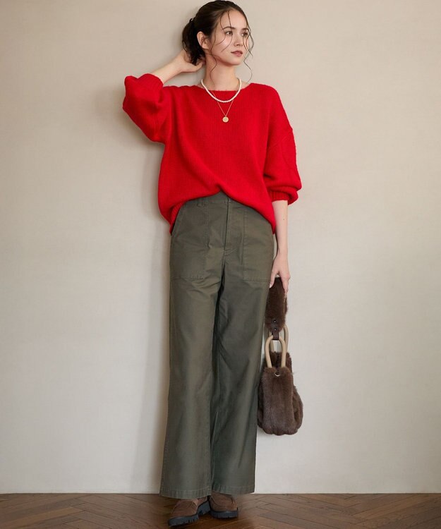 23区 【SLOW/一部店舗限定】ミリタリーボトム ベイカーパンツ カーキ系