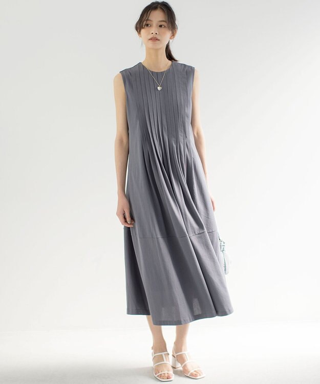 組曲 サマージャージタック ワンピース グレー系