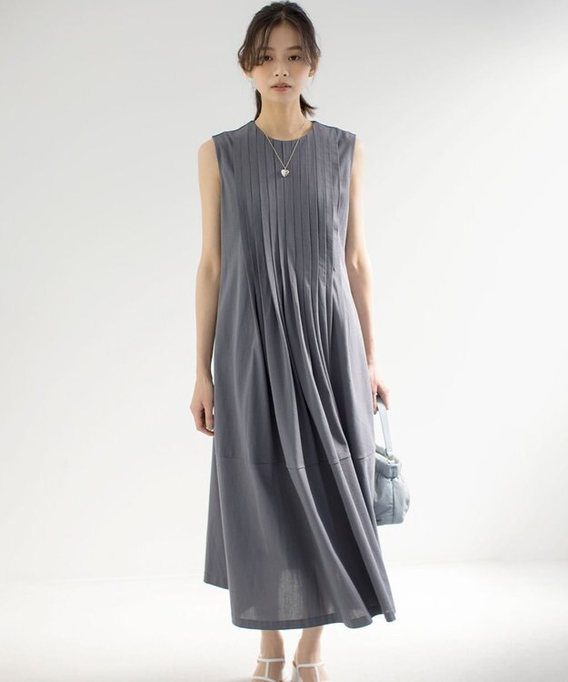 組曲 サマージャージタック ワンピース グレー系