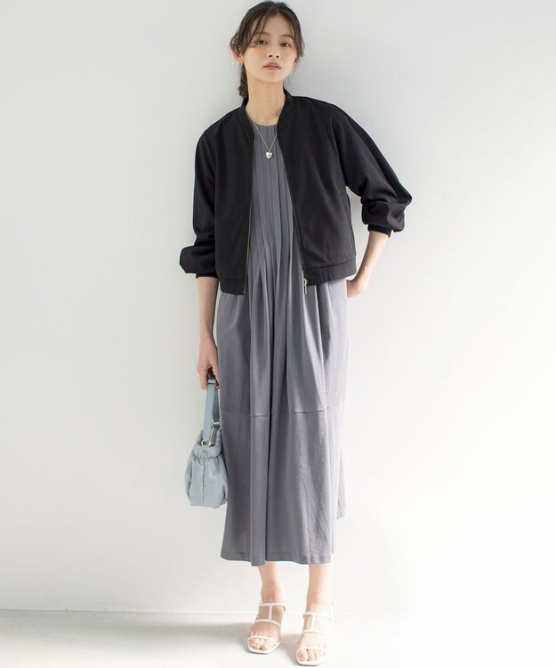 組曲 サマージャージタック ワンピース グレー系