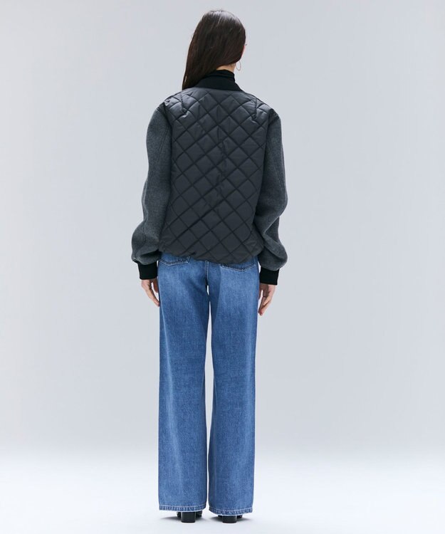 BEIGE， 【GISELe 10月号掲載】DOVER / 異素材ウールキルティングブルゾン Black × Charcoal