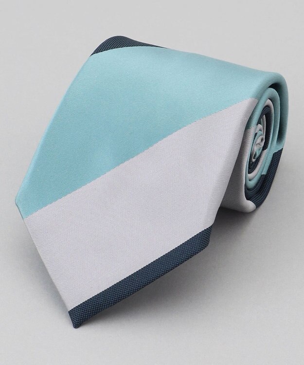 GOTAIRIKU  GOTAIRIKU別注【日本製】シルク ネクタイ_レジメンタル柄 サックスブルー系1