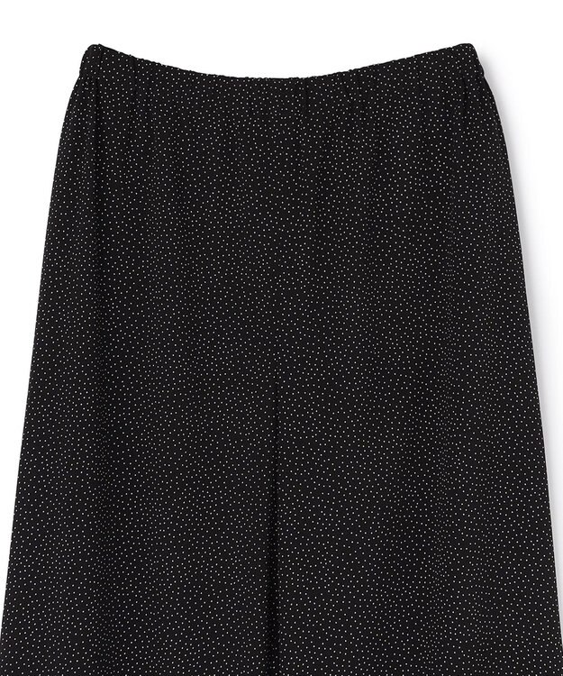 uncrave ドットプリント ギャザーパンツ ブラック×ホワイト