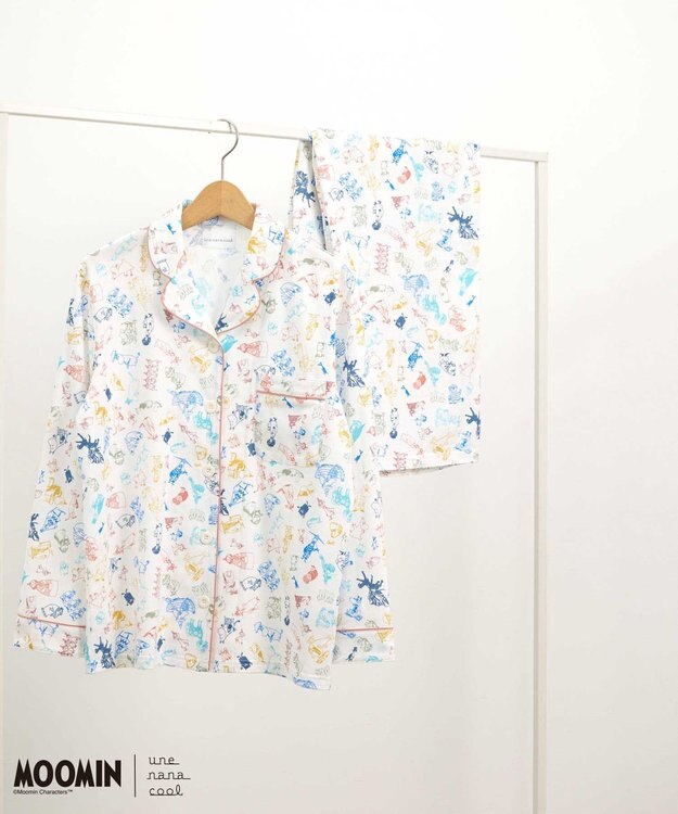 une nana cool 【ムーミン】【綿100%】 MOOMIN * une nana cool  開襟パジャマ GY