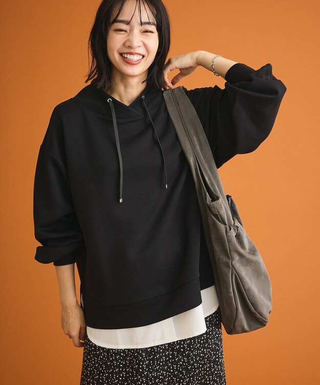 Green Parks ダンボール抜け衿プルオーバー Black