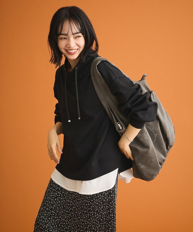 Green Parks ダンボール抜け衿プルオーバー Black