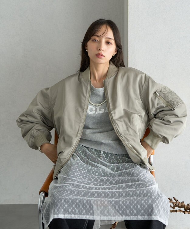 earth music&ecology リバーシブルMA-1 カーキ