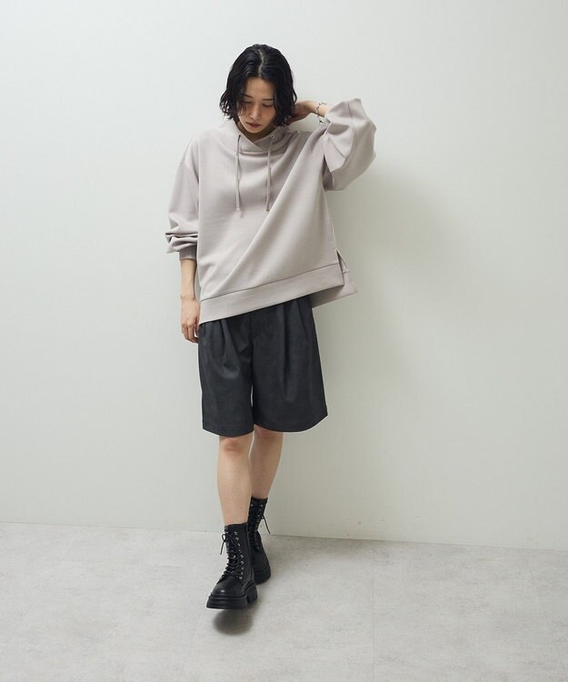 Green Parks ダンボール抜け衿プルオーバー Gray Beige