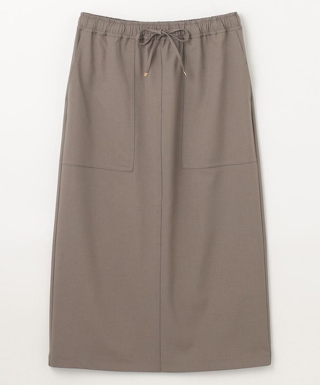 ANY L 【セットアップ可能/UVケア/接触冷感/ストレッチ】イージーケアタイトスカート モカ